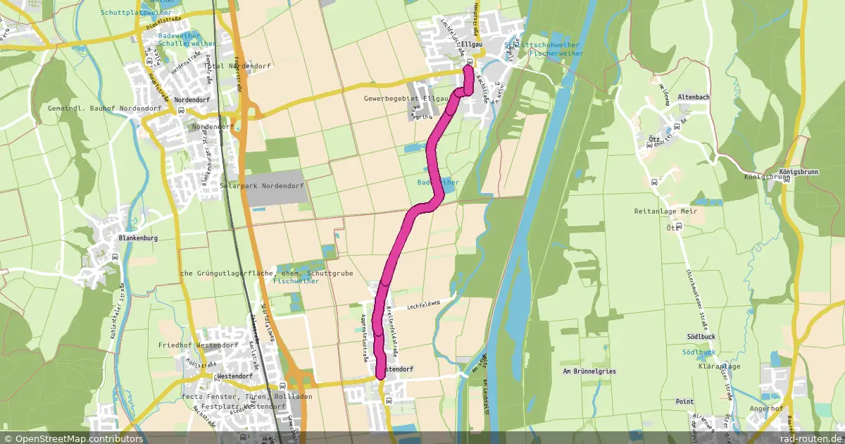 Radroute Ellgau – Ostendorf – Fernradroute auf Rad-Routen.de
