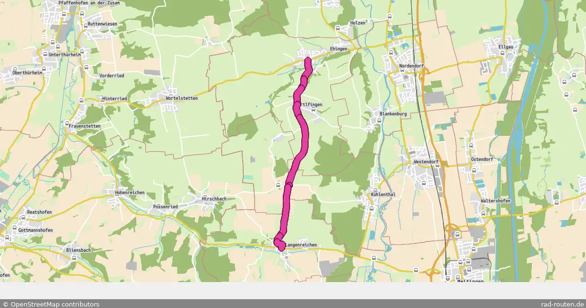 Radroute Ehingen – Langenreichen – Fernradroute auf Rad-Routen.de