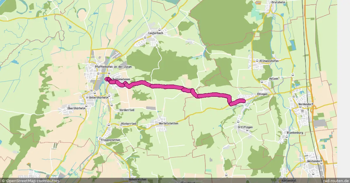 Radroute Buttenwiesen – Ehingen – Fernradroute auf Rad-Routen.de