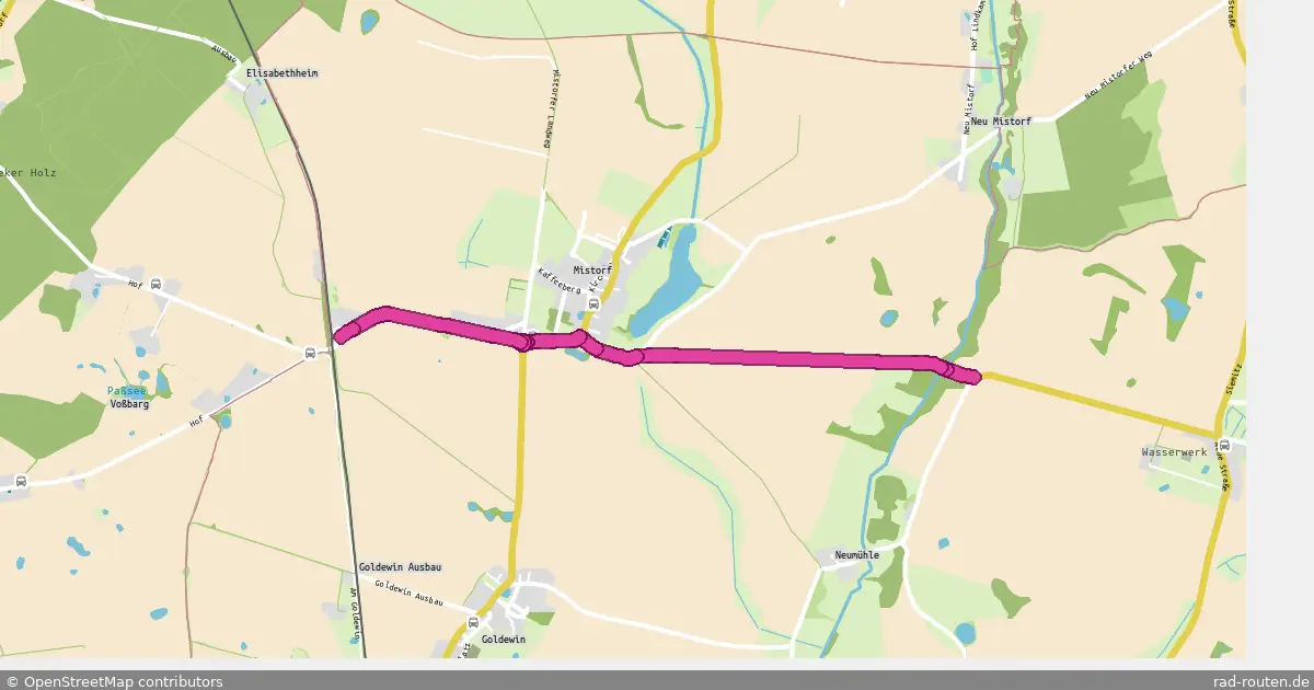 Radroute Neumühle – Mistorf – Fernradroute auf Rad-Routen.de