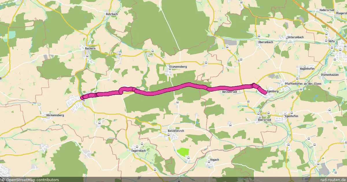 Radroute Ried – Egenburg – Fernradroute auf Rad-Routen.de