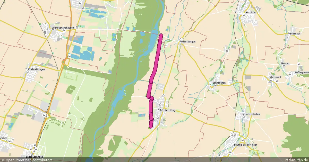 Radroute Lechstaustufe 22 – Prittriching – Fernradroute auf Rad-Routen.de