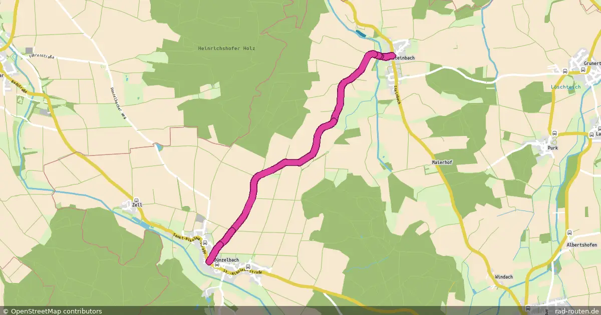Radroute Steinbach – Dünzelbach – Fernradroute auf Rad-Routen.de