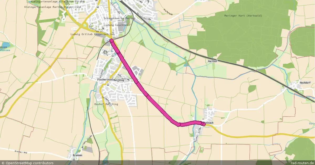 Radroute Merching – Steinach – Fernradroute auf Rad-Routen.de