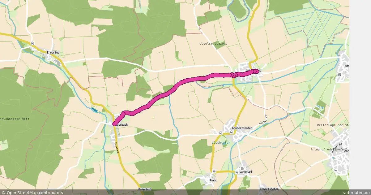 Radroute Steinbach – Luttenwang – Fernradroute auf Rad-Routen.de