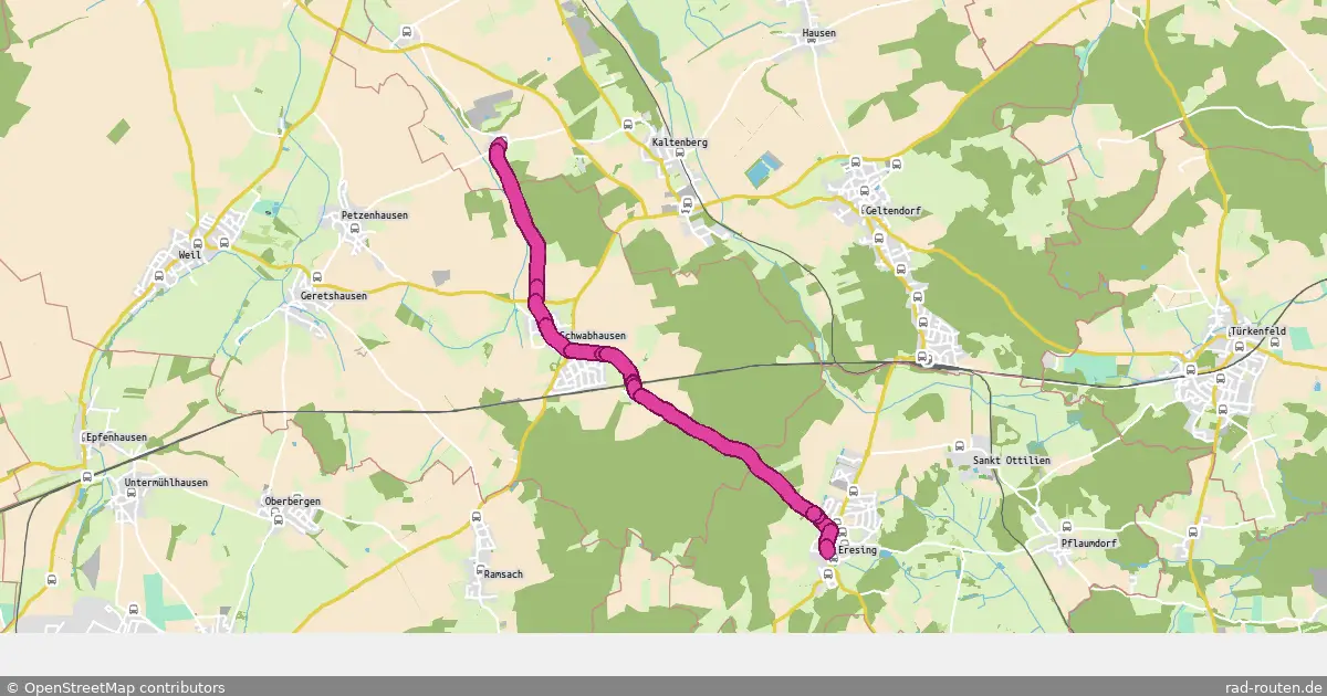 Radroute Jedelstetten – Eresing – Fernradroute auf Rad-Routen.de