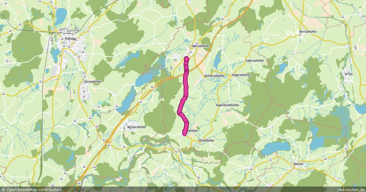 Radroute Leutkirch im Allgäu – Leutkirch im Allgäu – Fernradroute auf Rad-Routen.de