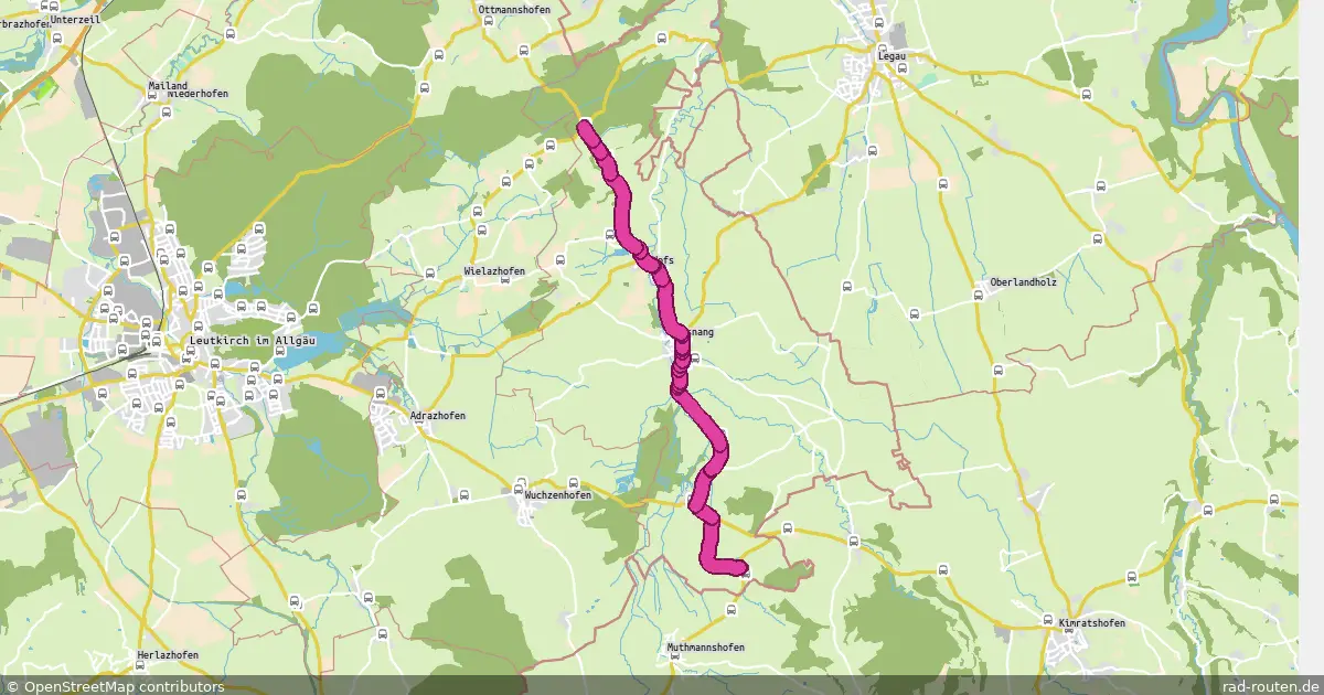 Radroute Leutkirch im Allgäu – Leutkirch im Allgäu – Fernradroute auf Rad-Routen.de