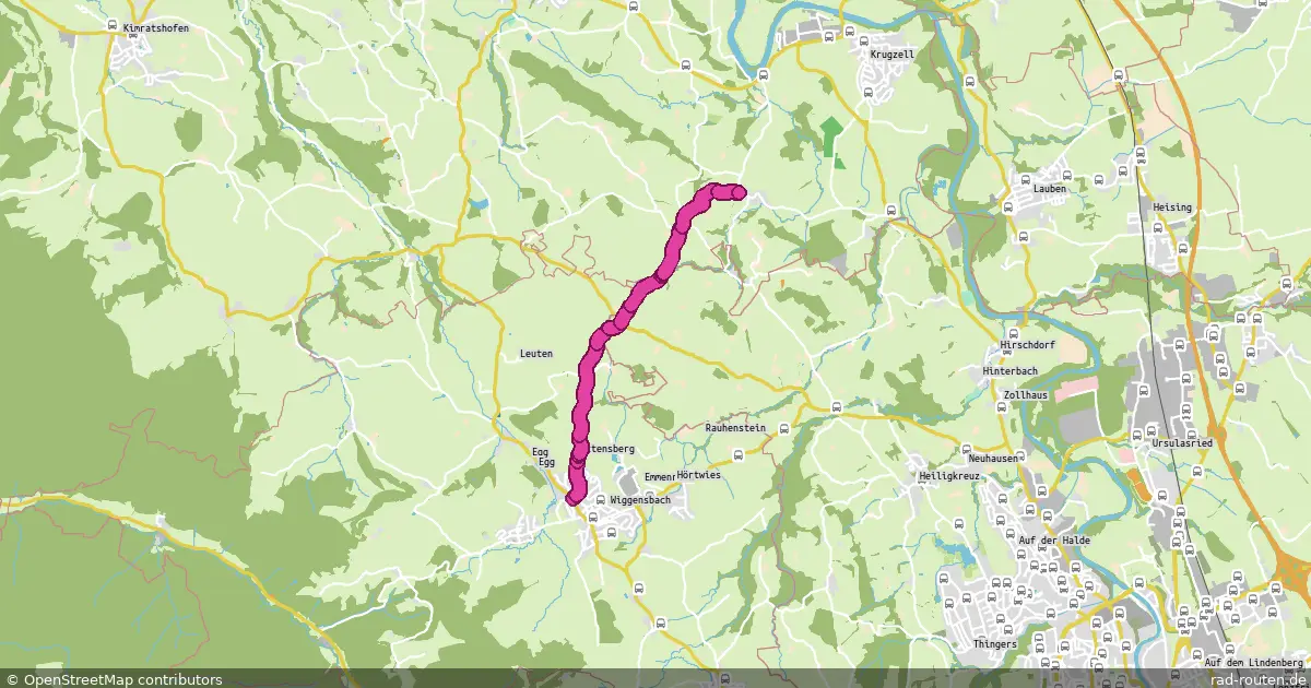 Radroute Wiggensbach – Altusried – Fernradroute auf Rad-Routen.de