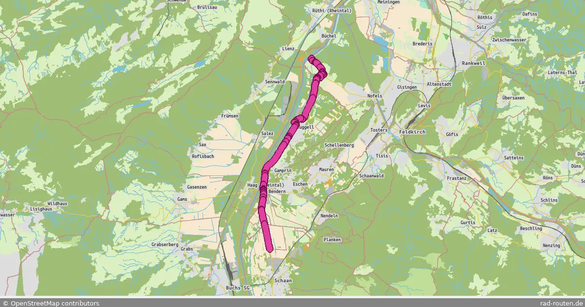 Radroute Feldkirch – Schaan – Fernradroute auf Rad-Routen.de