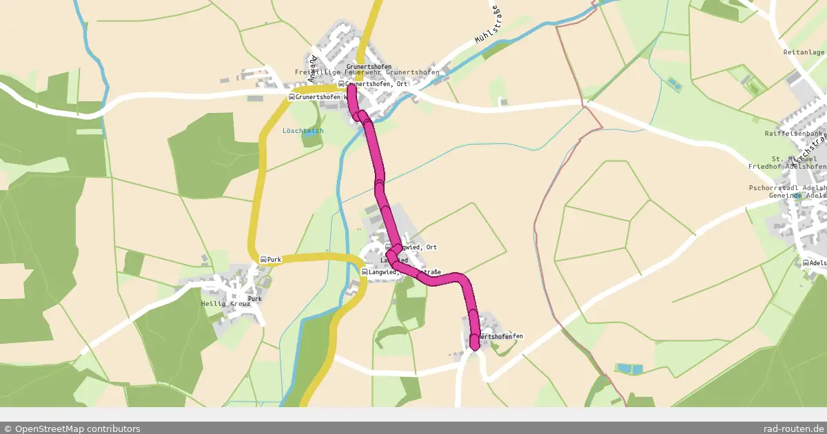 Radroute Grunertshofen – Römertshofen – Fernradroute auf Rad-Routen.de