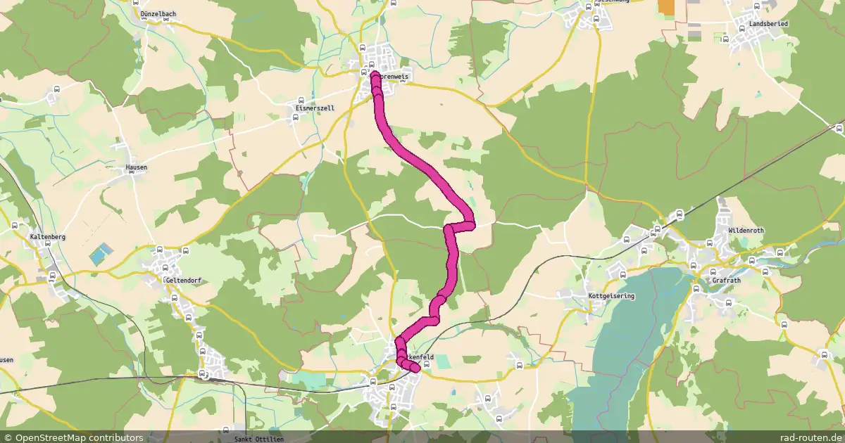 Radroute Moorenweis – Türkenfeld Schule – Fernradroute auf Rad-Routen.de