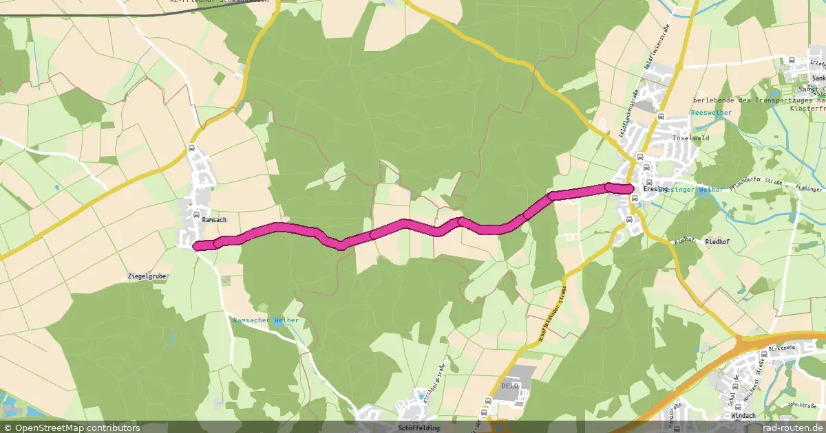 Radroute Ramsach – Eresing – Fernradroute auf Rad-Routen.de