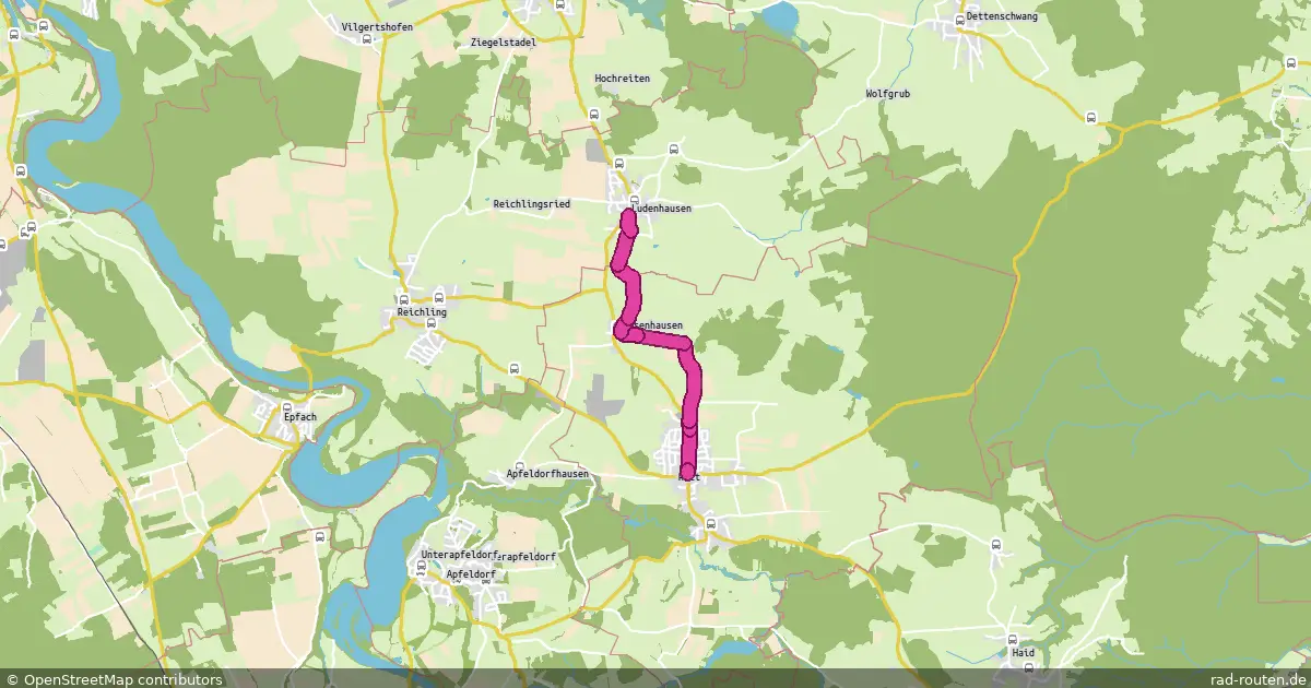 Radroute Ludenhausen – Rott – Fernradroute auf Rad-Routen.de