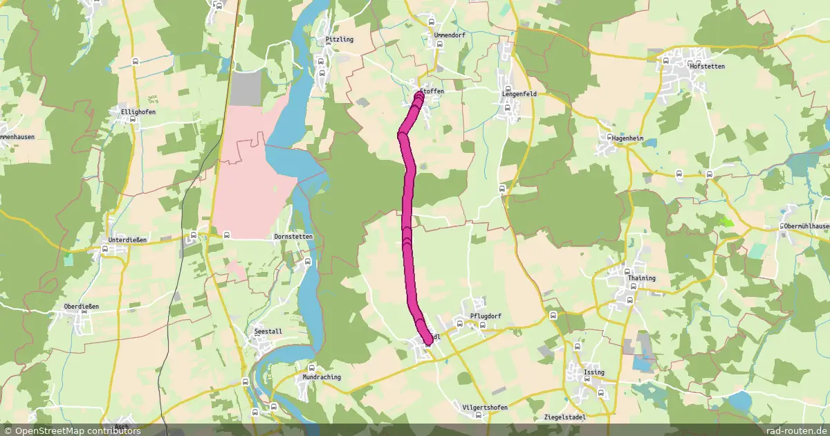 Radroute Stoffen – Stadl – Fernradroute auf Rad-Routen.de