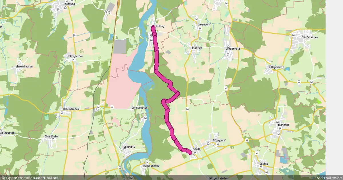 Radroute Pitzling – Stadl – Fernradroute auf Rad-Routen.de