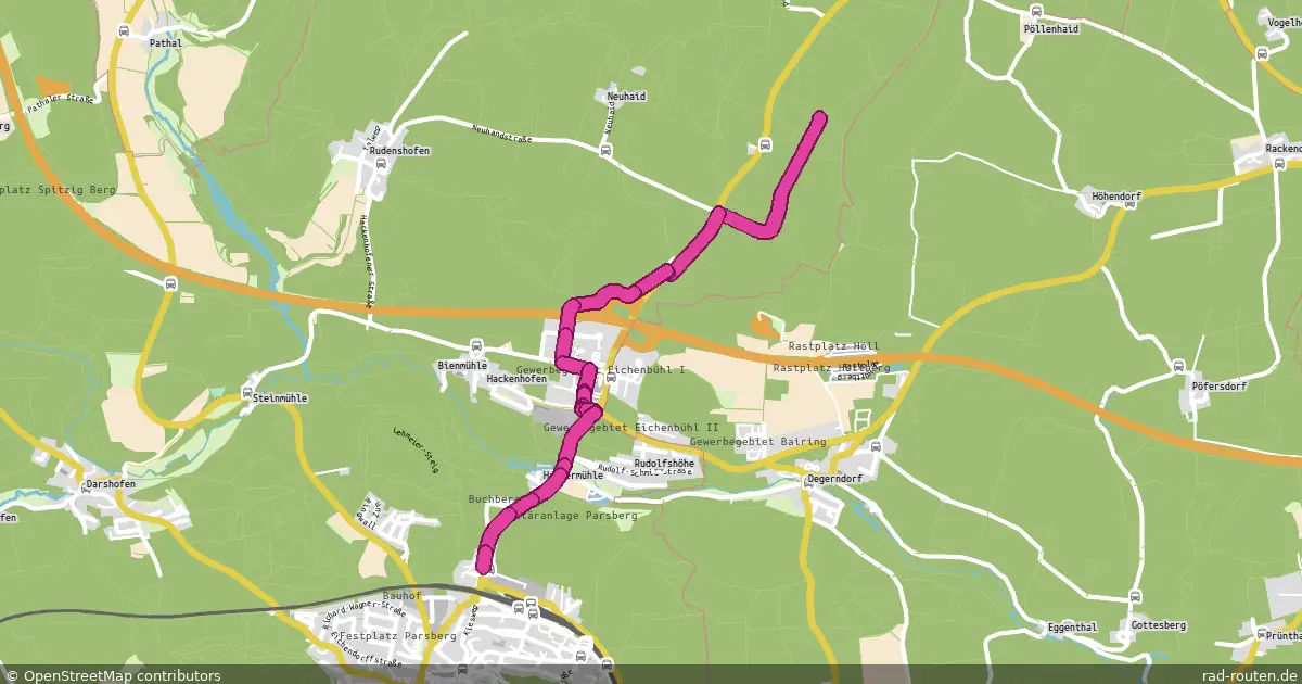 Radroute Parsberg – Parsberg – Fernradroute auf Rad-Routen.de