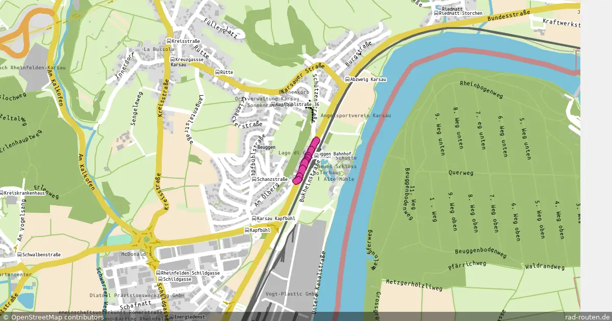 DE:BW:RadNETZ (Rundweg) in Rheinfelden (Baden) – Fernradroute, ca. 0 km auf Rad-Routen.de