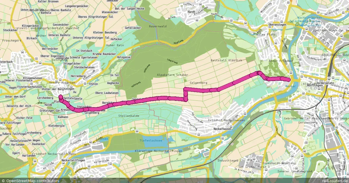 Radroute Grötzingen – Nürtingen – Fernradroute auf Rad-Routen.de