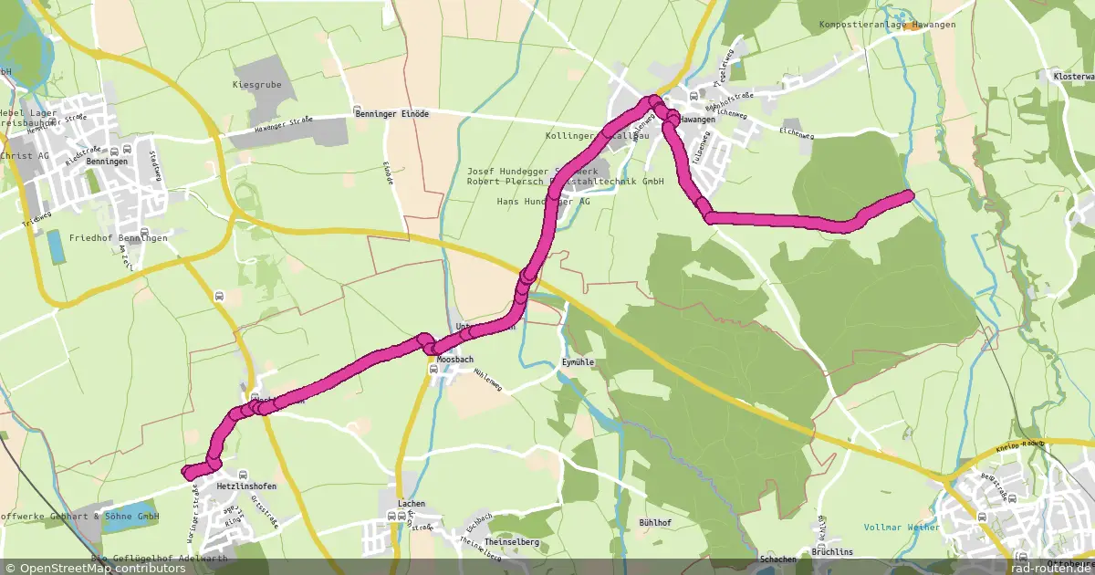 Radroute Lachen – Hawangen – Fernradroute auf Rad-Routen.de