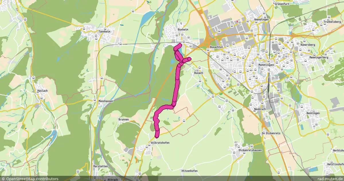 Radroute Memmingen – Buxheim – Fernradroute auf Rad-Routen.de
