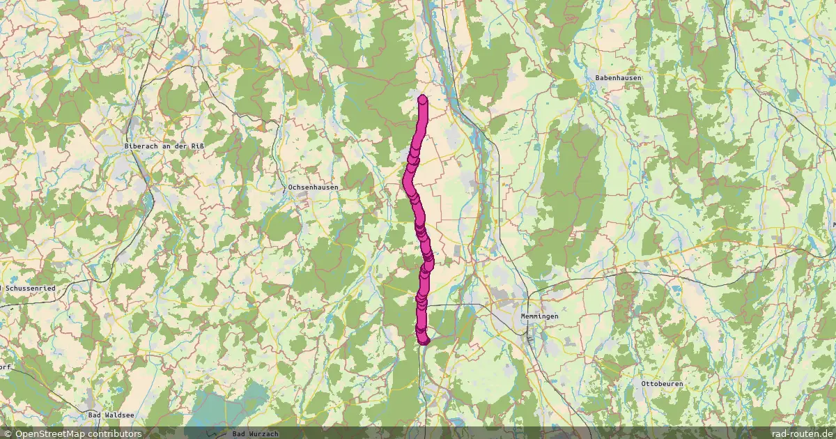 Radroute Aitrach – Kirchberg an der Iller – Fernradroute auf Rad-Routen.de