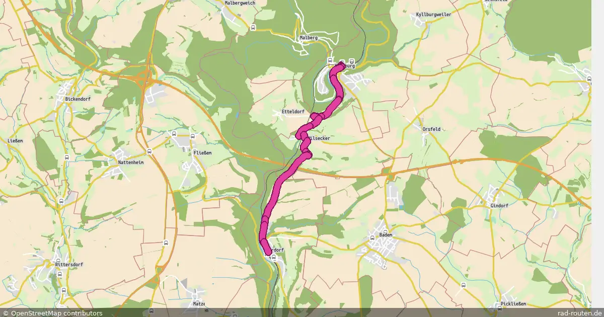 Radroute Kyllburg – Bitburg – Fernradroute auf Rad-Routen.de