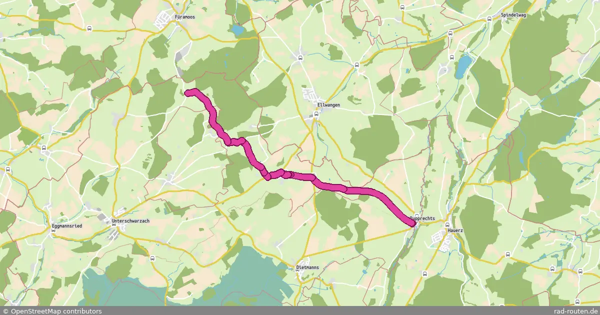 Radroute Bad Wurzach – Bad Wurzach – Fernradroute auf Rad-Routen.de
