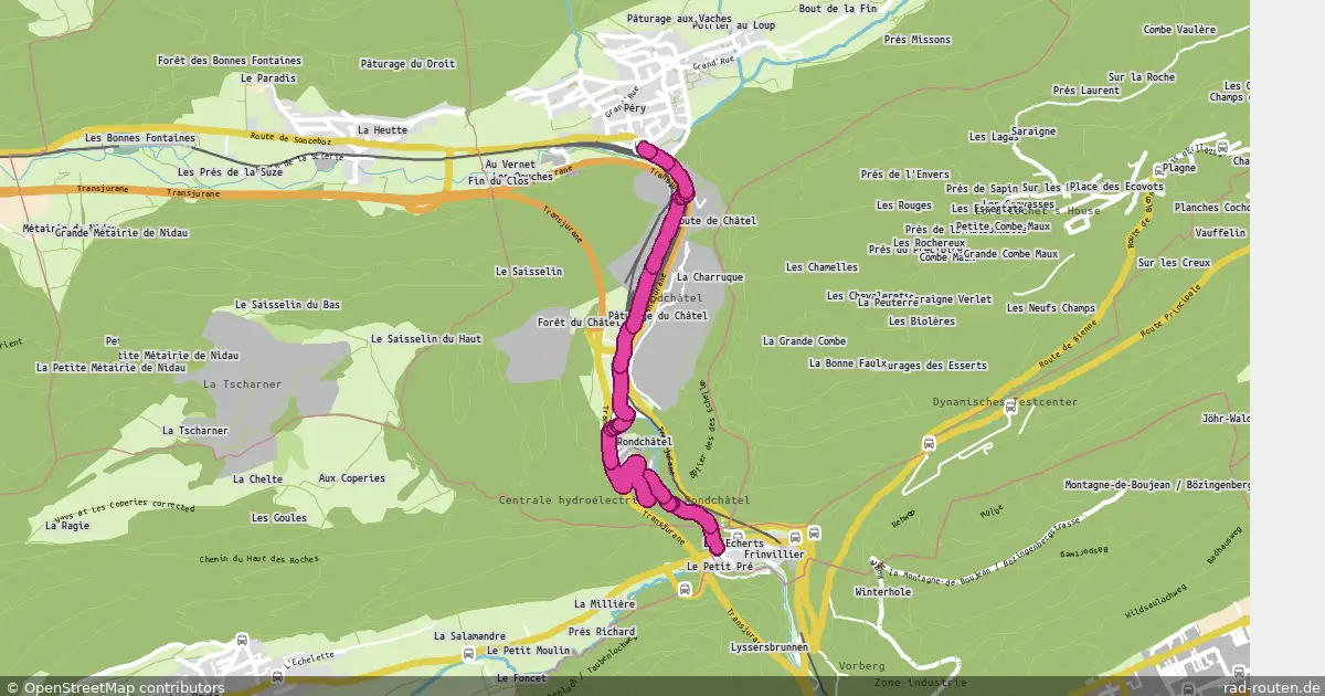 Radroute Péry – Frinvillier – Fernradroute auf Rad-Routen.de