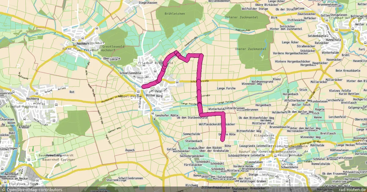 Radroute Waiblingen – Schwaikheim – Fernradroute auf Rad-Routen.de