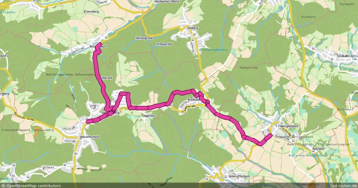 Radroute Mömbris – Hösbach – Fernradroute auf Rad-Routen.de