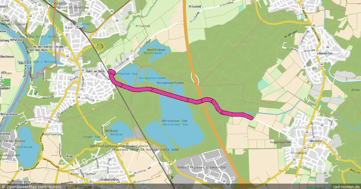 Radroute Alzenau – Alzenau – Fernradroute auf Rad-Routen.de