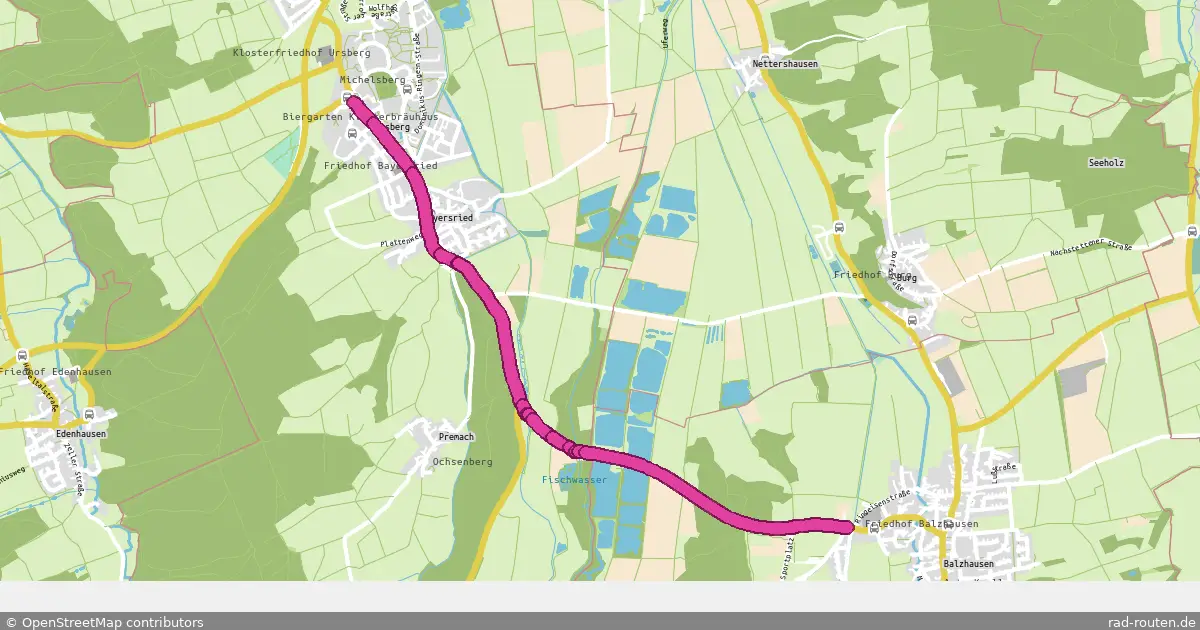 Radroute Ursberg – Balzhausen – Fernradroute auf Rad-Routen.de