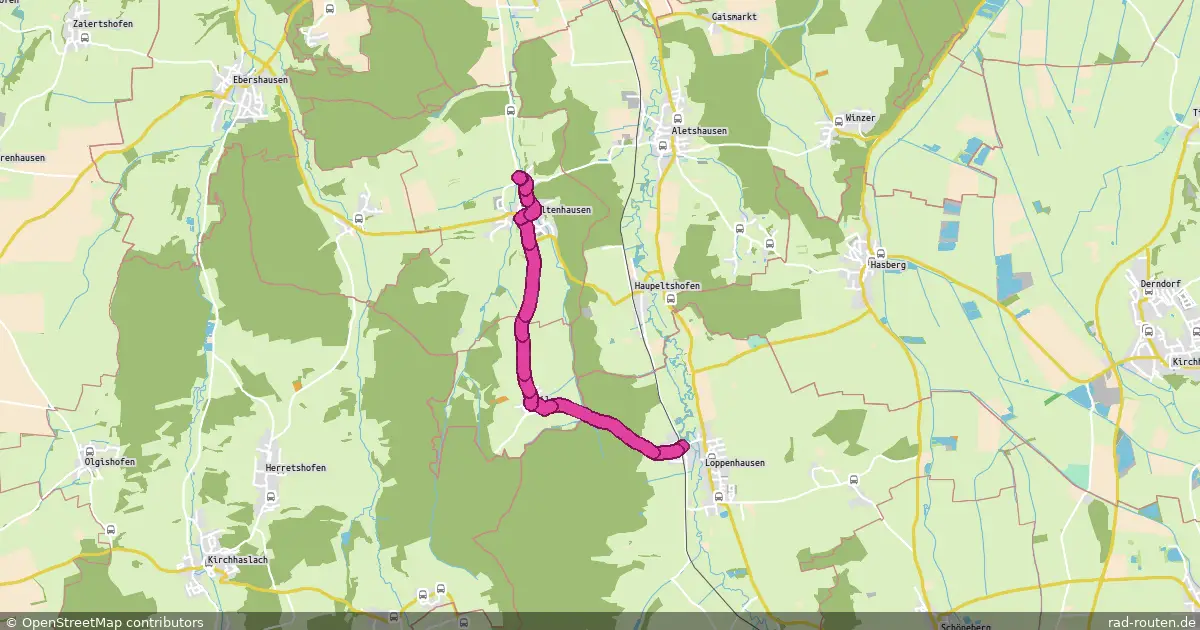 Radroute Waltenhausen – Loppenhausen – Fernradroute auf Rad-Routen.de