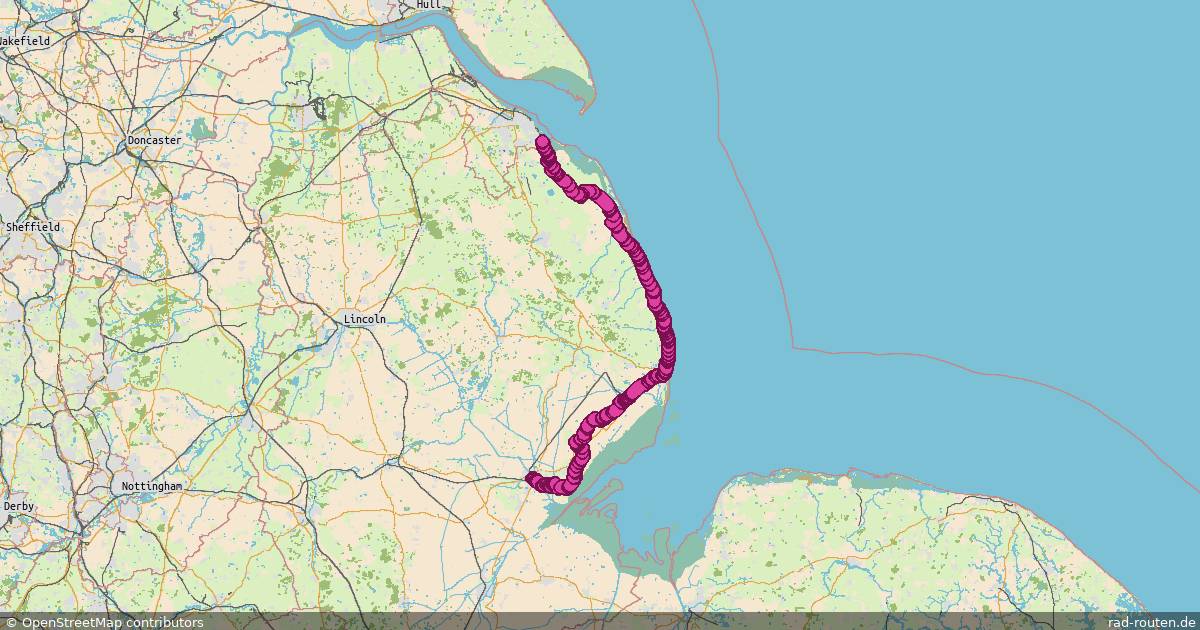 Radroute Boston – North East Lincolnshire – Fernradroute auf Rad-Routen.de