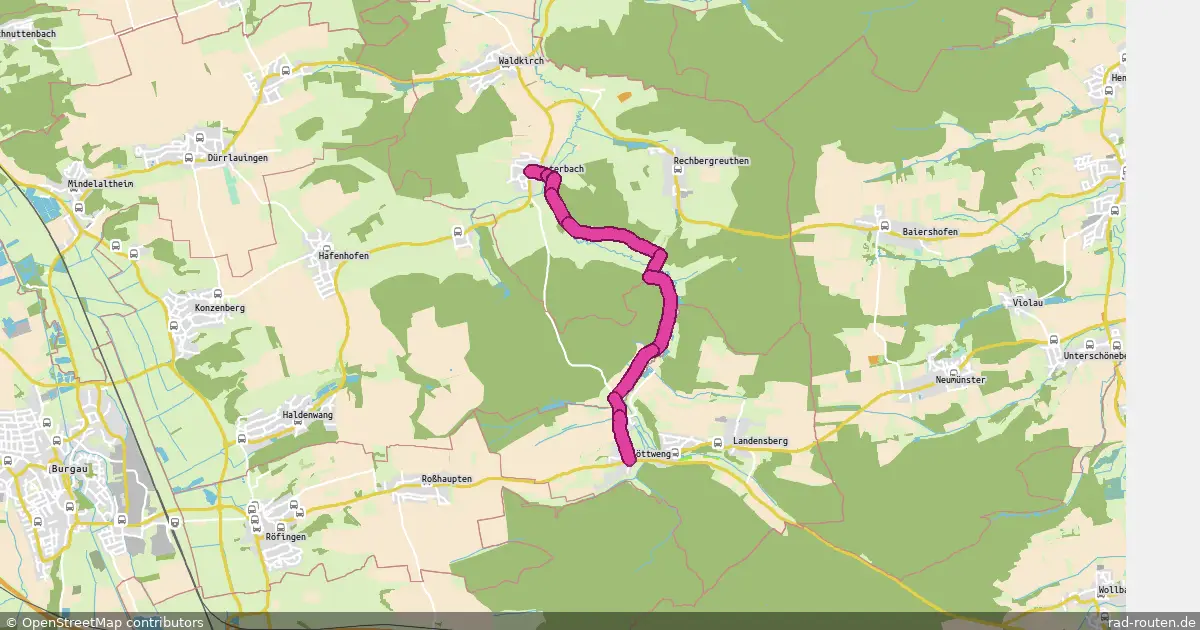 Radroute Winterbach – Glöttweng – Fernradroute auf Rad-Routen.de