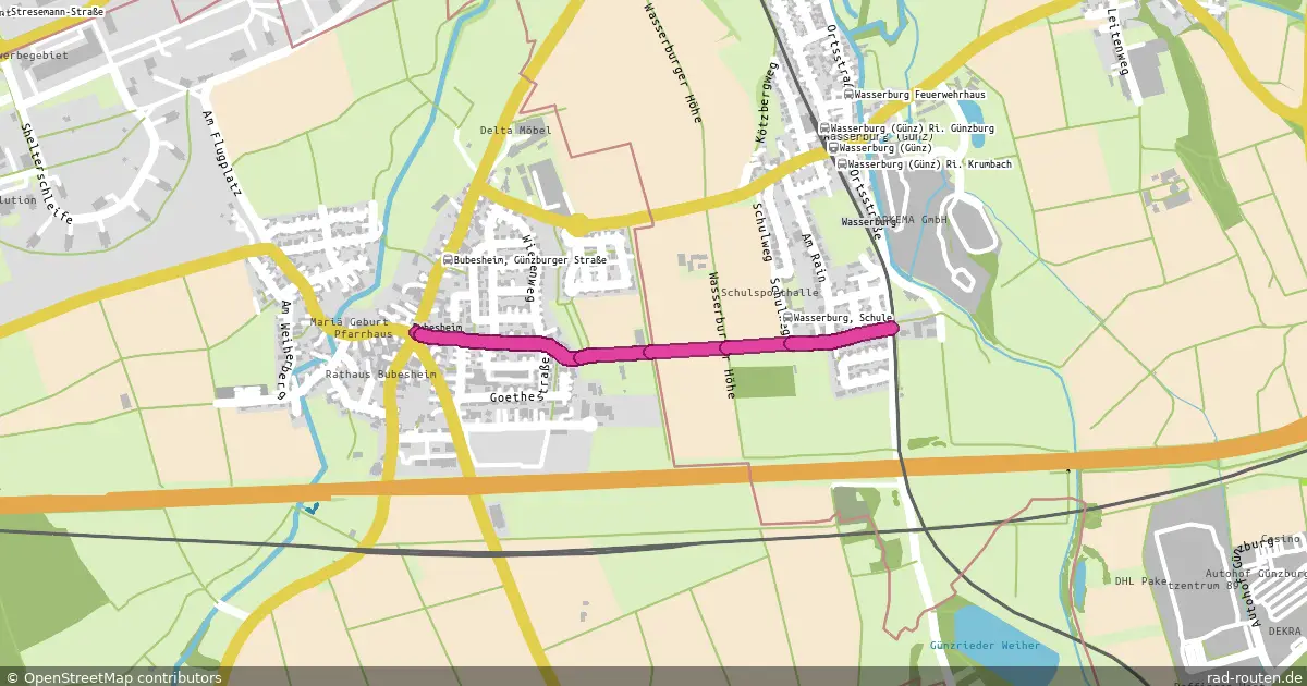 Radroute Bubesheim – Wasserburg (Rundweg) – Fernradroute, ca. 1 km auf Rad-Routen.de