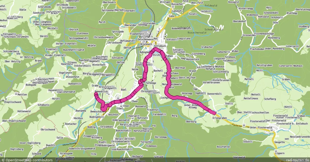 Radroute Hasle (LU) – Entlebuch – Fernradroute auf Rad-Routen.de