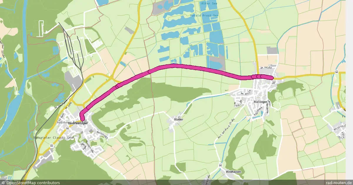 Radroute Gundremmingen – Aislingen – Fernradroute auf Rad-Routen.de