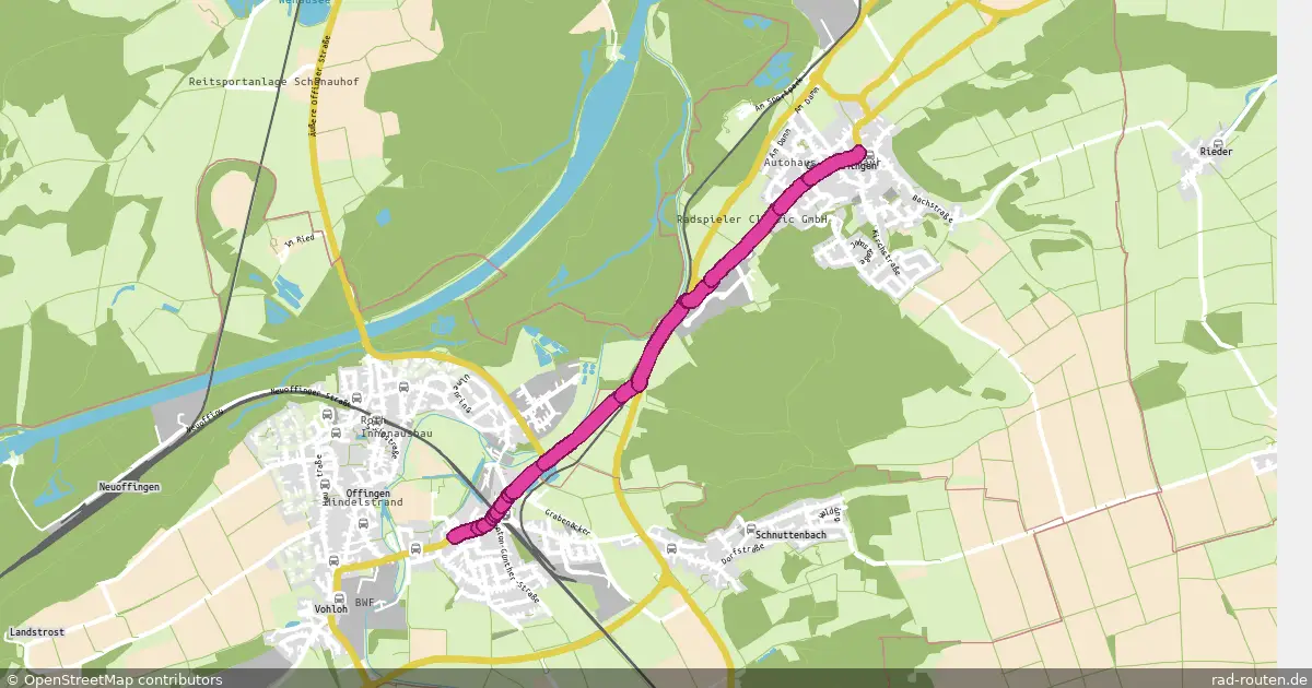 Radroute Offingen – Gundremmingen – Fernradroute auf Rad-Routen.de