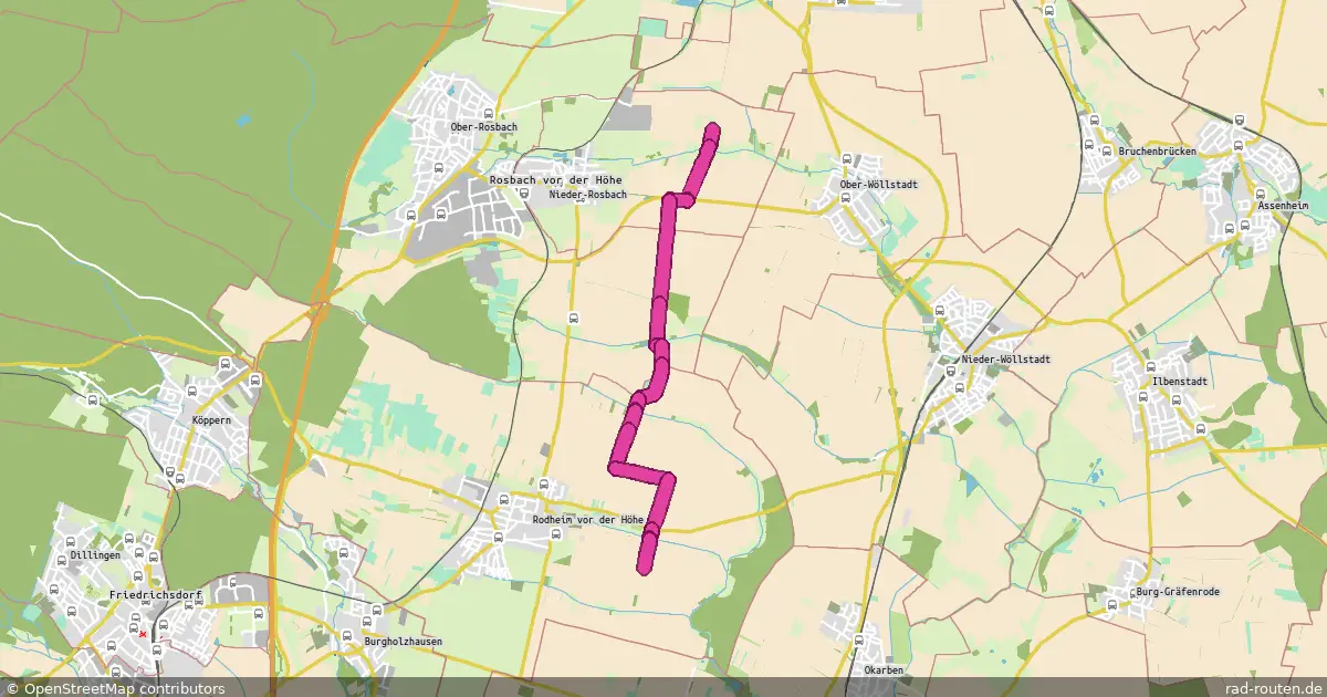 Radroute Rosbach vor der Höhe – Rosbach vor der Höhe