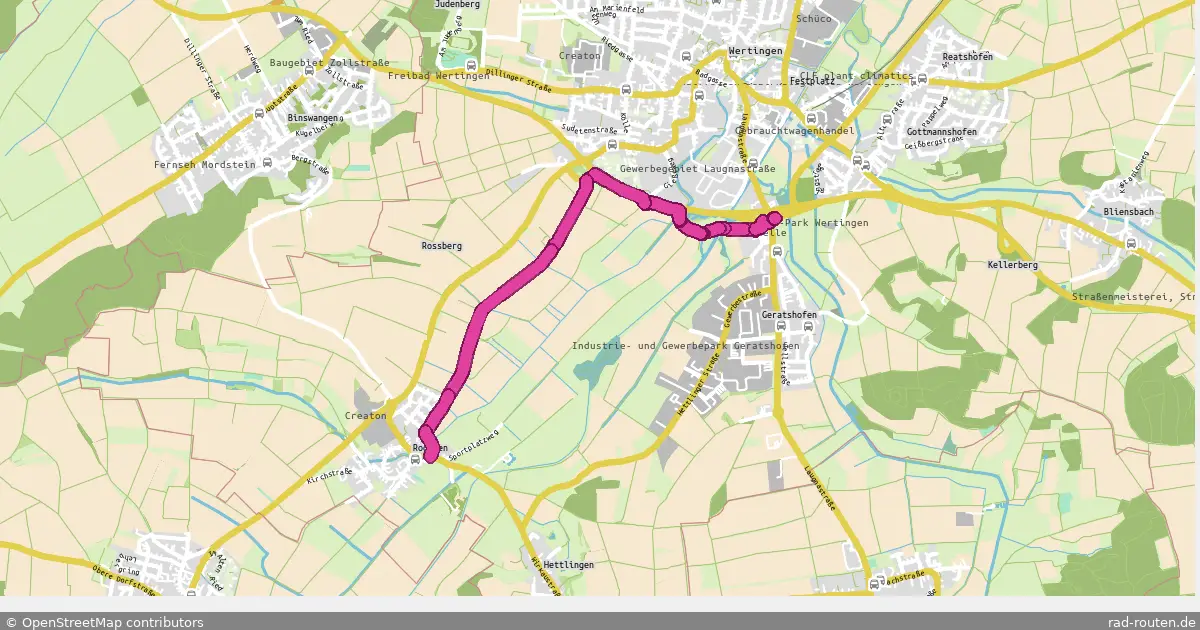 Radroute Wertingen Süd – Roggden – Fernradroute auf Rad-Routen.de