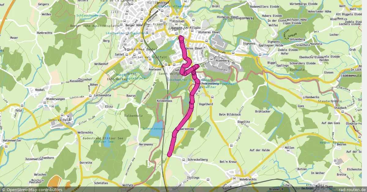 Radroute Hergatz – Wangen im Allgäu – Fernradroute auf Rad-Routen.de