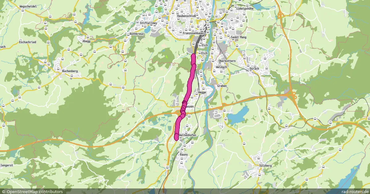 Radroute Kempten (Allgäu) – Waltenhofen – Fernradroute auf Rad-Routen.de