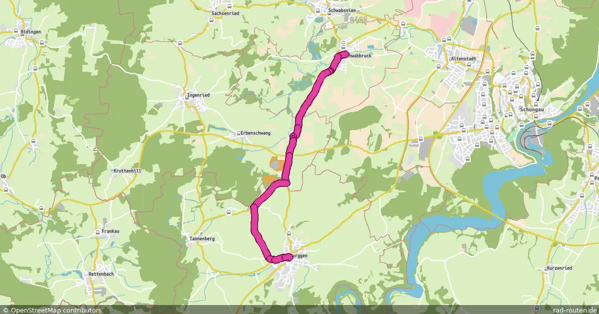 Radroute Schwabbruck – Burggen – Fernradroute auf Rad-Routen.de