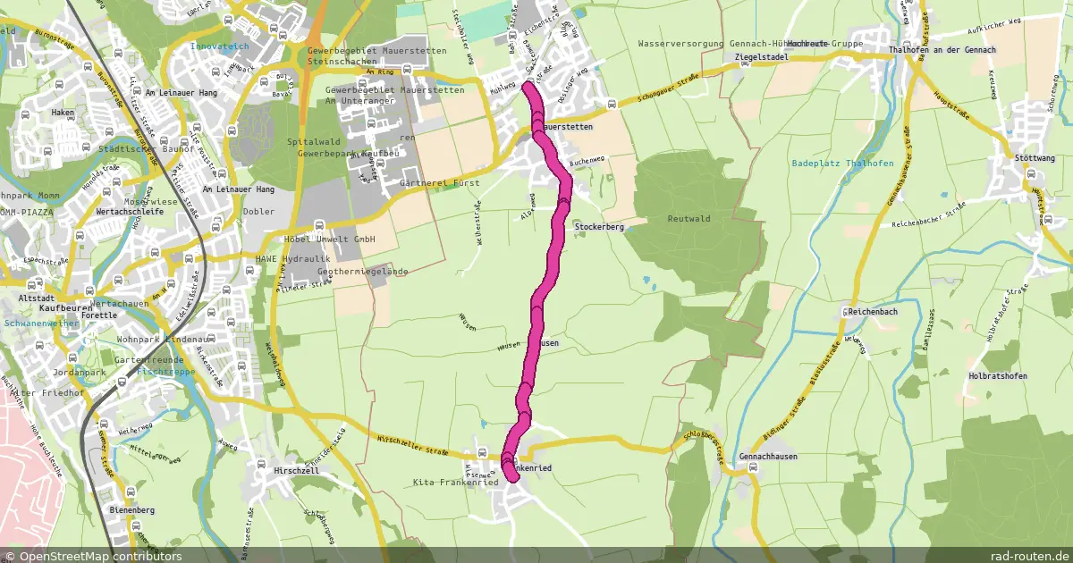 Radroute Mauerstetten – Frankenried – Fernradroute auf Rad-Routen.de