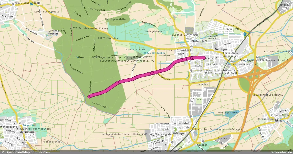 Radroute Gärtringen – Gärtringen – Fernradroute auf Rad-Routen.de