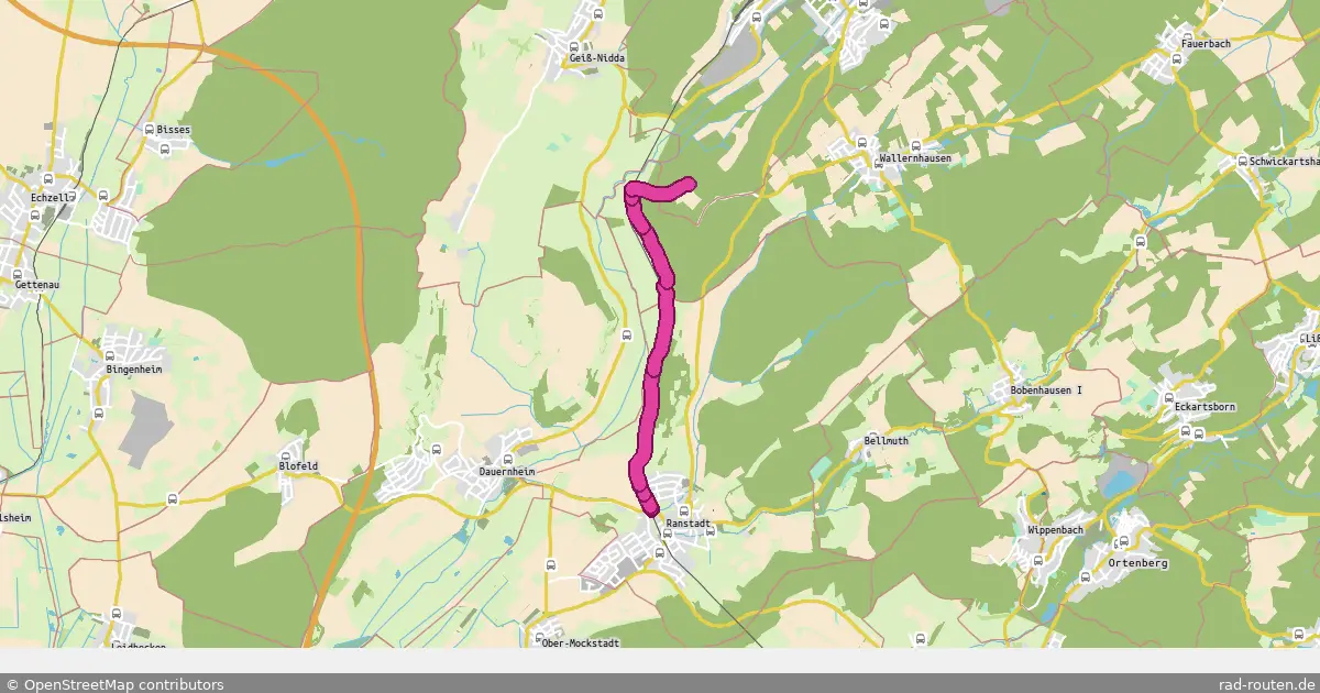 Radroute Ranstadt – Nidda – Fernradroute auf Rad-Routen.de