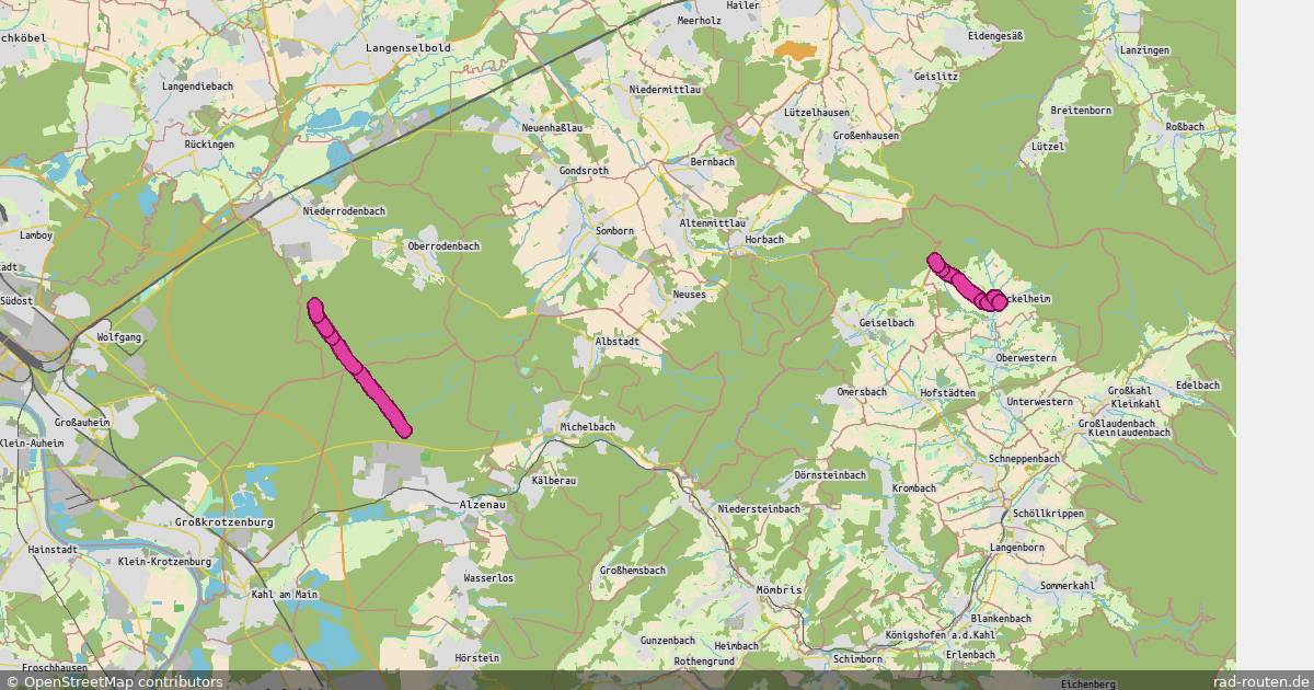 Radroute Westerngrund – Rodenbach – Fernradroute auf Rad-Routen.de