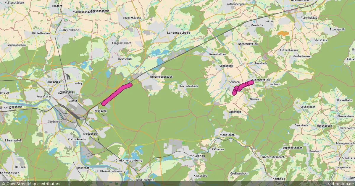 Radroute Hanau – Freigericht – Fernradroute auf Rad-Routen.de